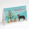 Caroline&#x27;s Treasures Shollie #2 Christmas Tree Greeting Cards and Envelopes Pack of 8